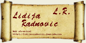 Lidija Radnović vizit kartica